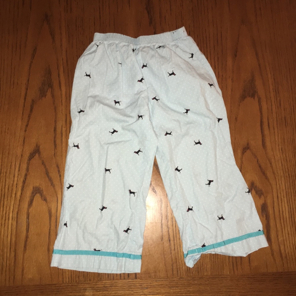 Girls Black Dog Capri pajama pants size 8/10